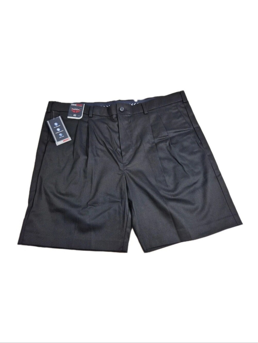 Roundtree & Yorke Men's Shorts Size 42 Travel Smart Comfort Black Classic Fit 58